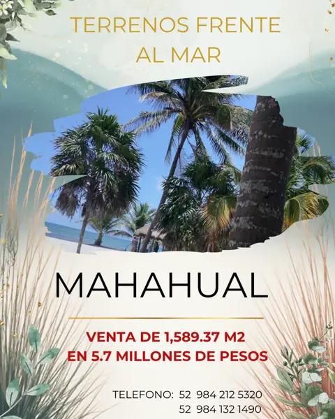 Terreno en venta en Mahahual, Othón P. Blanco, Quintana Roo