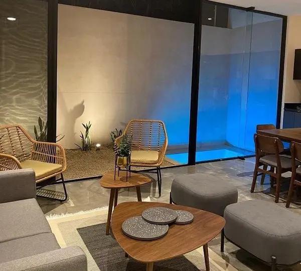 Departamento Amueblado Con Piscina en Renta en Planta Baja, Forestes Montebello