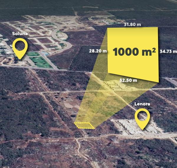 Terreno de 1,000m2 en Venta en Temozón