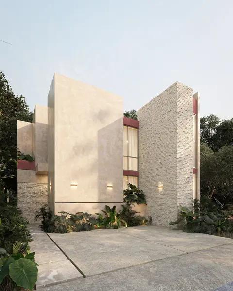 Hermosa casa de 2 pisos en zona residencial de Playa del Carmen.