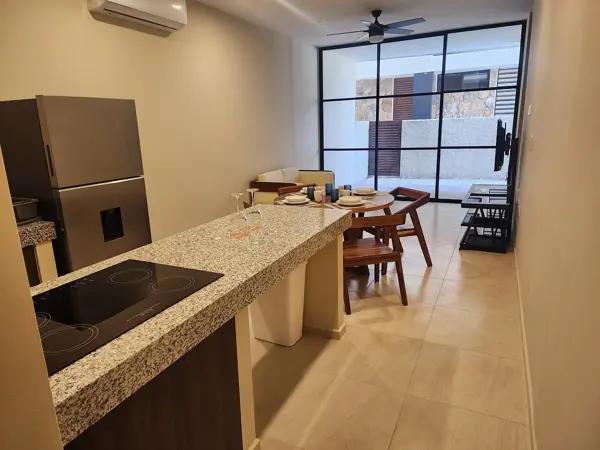 Departamento Amueblado(PB) en Renta en Kenúa, Citadella, Cholul
