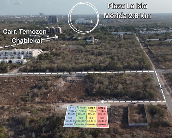 Terrenos en Venta en Temozón Norte a 500 metros de la carretera Temozón Terrenos en Venta en Temozón Norte a 500 metros de la carretera Temozón