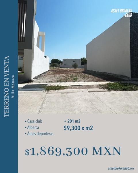 TERRENO EN VENTA VILLA MONACO