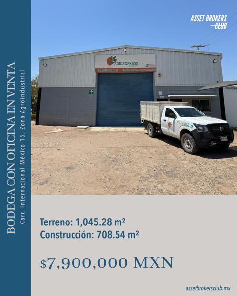 BODEGA CON OFICINA EN VENTA ZONA AGROINDUSTRIAL