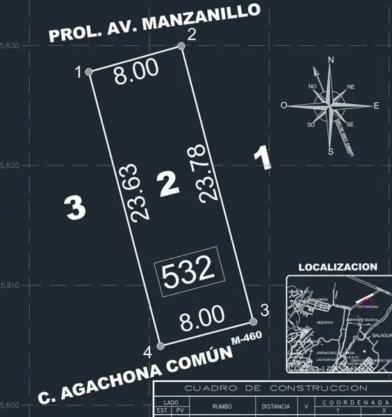 Terreno en venta en Santa Carolina, Manzanillo, Colima
