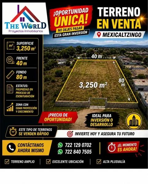 Terreno en san Isidro Mexicaltzingo