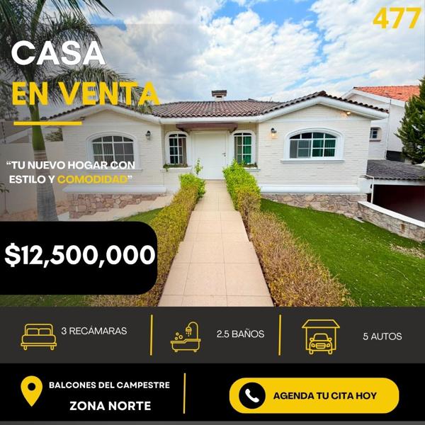 Casa en venta en balcones del campestre