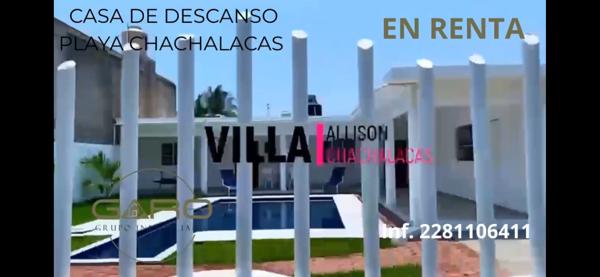 CASA EN RENTA (Playa Chachalacas, Ver)