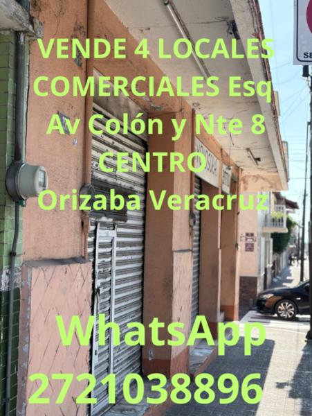 VENDE 4 LOCALES COMERCIALES Esquina Av Colón y Norte 8 CENTRO
Orizaba Veracruz Cp94300 VENDE 4 LOCALES COMERCIALES Esquina Av Colón y Norte 8 CENTRO
Orizaba Veracruz Cp94300