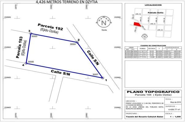 TERRENO EN VENTA EN DZITYA IDEAL PARA DESARROLLAR