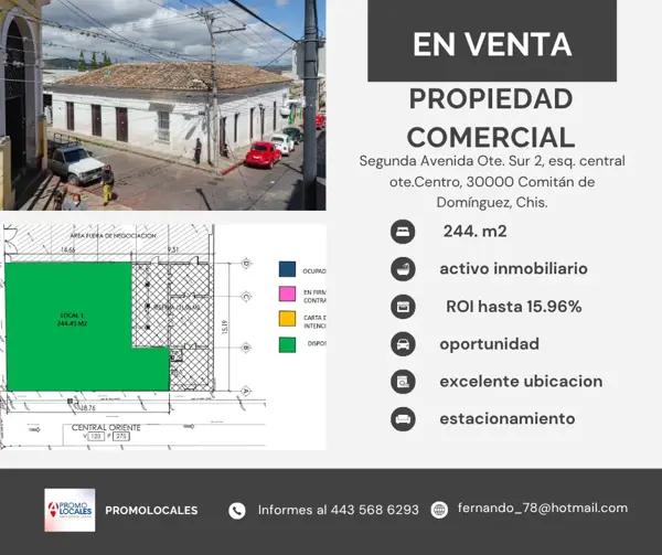 ¡LA MEJOR OPORTUNIDAD DE INVERSIÓN EN EL CENTRO DE COMITÁN!