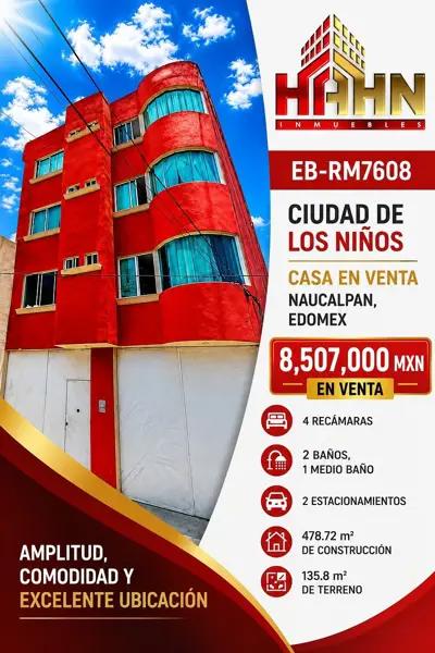 CIUDAD DE LOS NIÑOS CASA EN VENTA NAUCALPAN EDOMEX