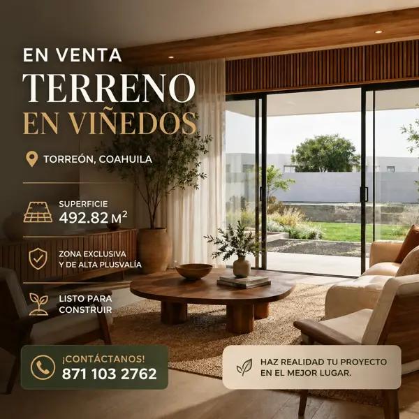 Terreno en Venta en Los Viñedos, Torreón - Excelente Ubicación en Viña San Francisco Terreno en Venta en Los Viñedos, Torreón - Excelente Ubicación en Viña San Francisco