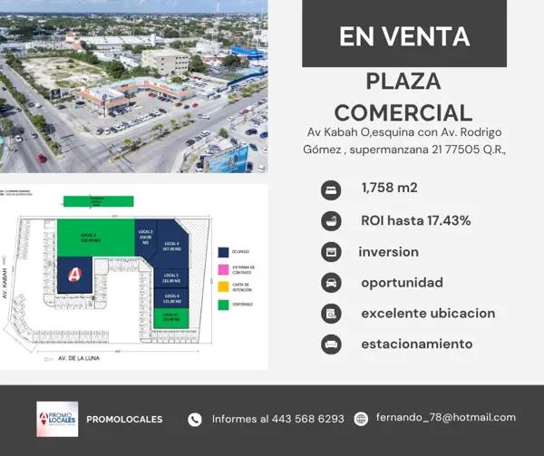¡Oportunidad única para inversionistas visionarios!  
Esta Plaza Comercial en Venta sobre Av. Kaba