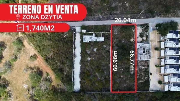 Terreno(1,740m2) en Venta en Dzitya