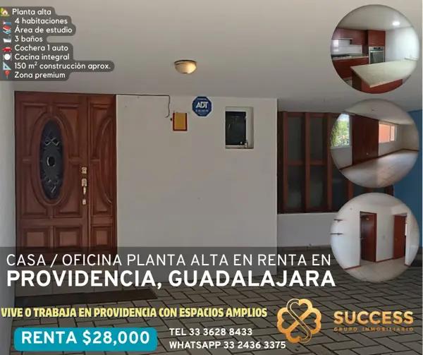Casa / Oficina en Planta Alta en Renta – Providencia 4ta Sección, Guadalajara
