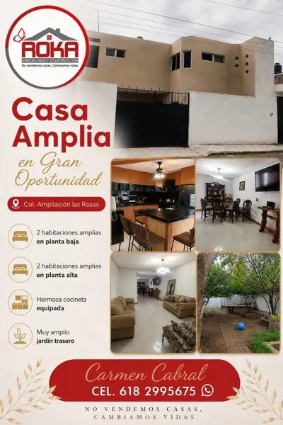 CASA EN VENTA EN COL. AMPLIACION LAS ROSAS