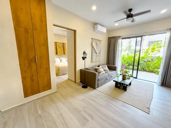 Departamento en Venta en Tulum Centro con Alberca y Jardin
