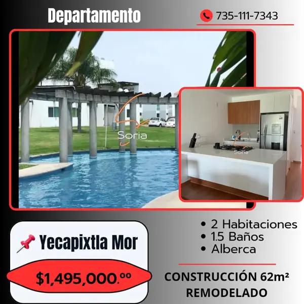 DEPARTAMENTO EN VENTA YECAPIXTLA MORELOS