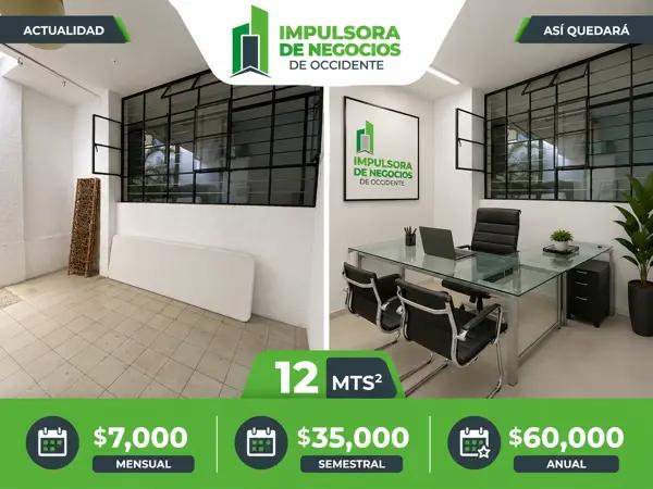 Oficina en renta en Centro Magno con servicios incluidos