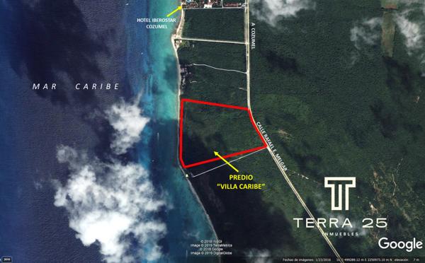 VENTA DE PREDIO "VILLA CARIBE" EN COZUMEL - 43.55 HECTAREAS