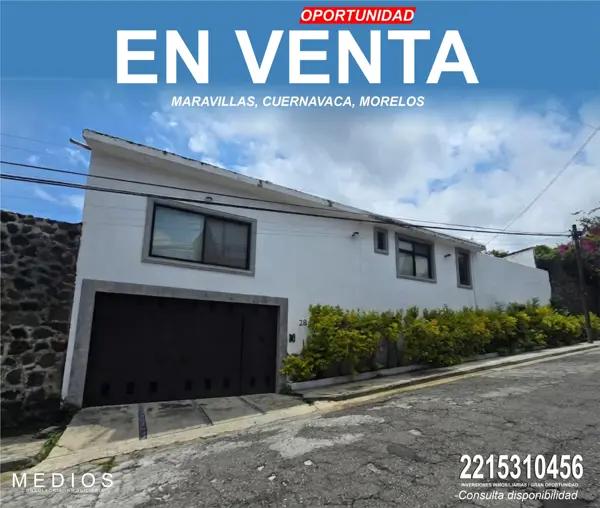 REMATE DE RESIDENCIA EN MARAVILLAS, CUERNAVACA, 486 M2 DE TERRENO, PRECIO NEGOCIABLE