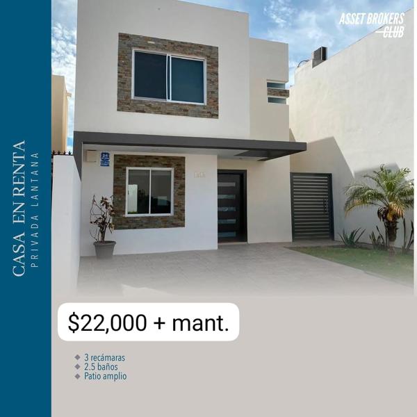 CASA EN RENTA PRIVADA LANTANA