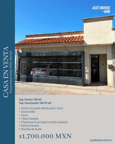 CASA EN VENTA VILLA HUITES