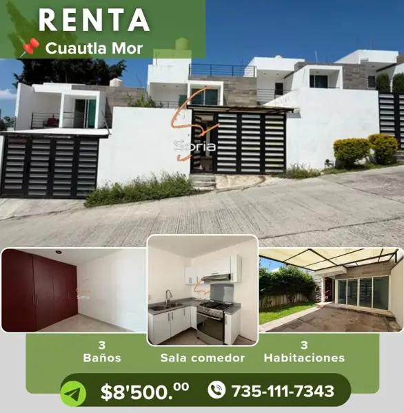 CASA EN RENTA CUAUTLA MORELOS...!!!
Excelente ubicación a solo unas cuadras de Soriana a la entrtada CASA EN RENTA CUAUTLA MORELOS...!!!
Excelente ubicación a solo unas cuadras de Soriana a la entrtada