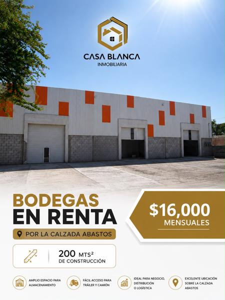 Bodega en renta en Abastos, Torreón, Coahuila de Zaragoza