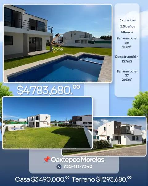 CASA NUEVA EN OAXTEPEC MORELOS
EXCELENTE UBICACION A SOLO 3 MINUTOS DEL CENTRO DE OAXTEPEC MOR. CASA NUEVA EN OAXTEPEC MORELOS
EXCELENTE UBICACION A SOLO 3 MINUTOS DEL CENTRO DE OAXTEPEC MOR.