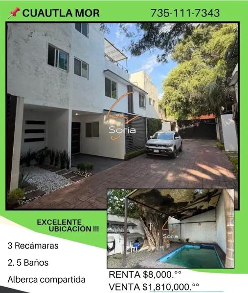 RENTA O VENTA CASA EN PRIVADA – RESIDENCIAL MANANTIALES 2