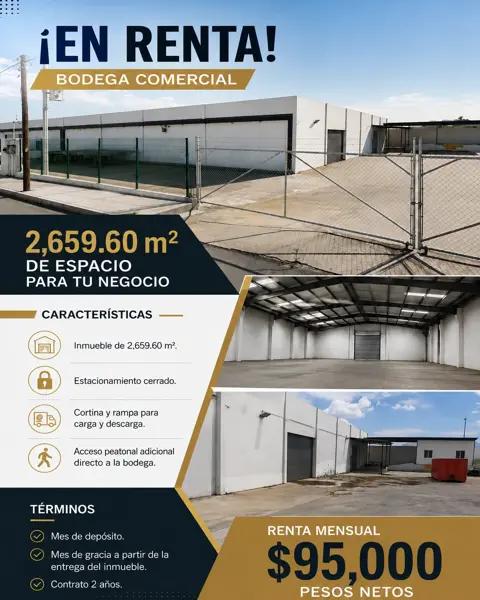 Bodega Industrial en Renta con Acceso para Tráileres en Ramos Arizpe