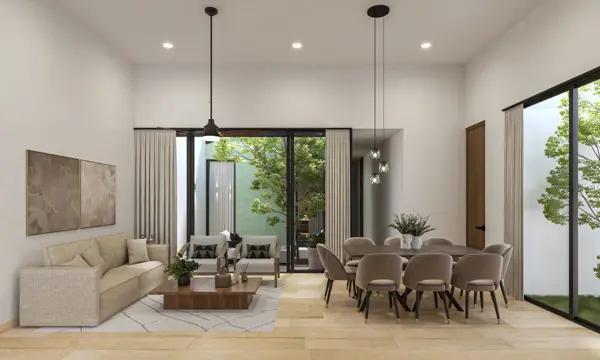 casa de una planta en privada