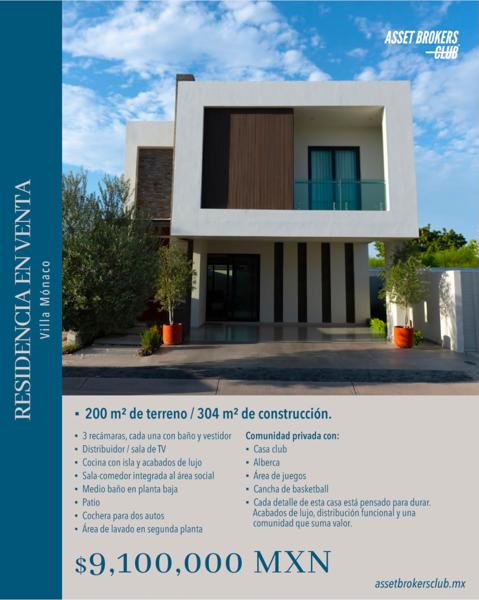 RESIDENCIA EN VENTA VILLA MONACO