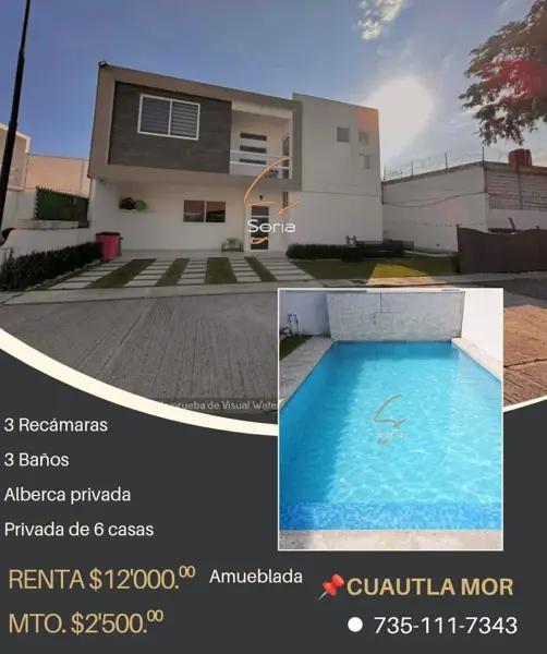 Casa en renta en Hermenegildo Galeana, Cuautla, Morelos Casa en renta en Hermenegildo Galeana, Cuautla, Morelos
