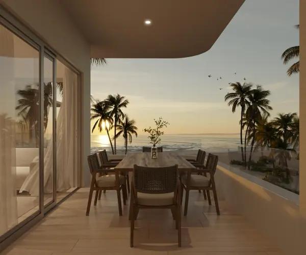 Departamento en preventa frente al mar playa san benito merida yucatan
