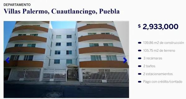 DEPARTAMENTO EN VENTA | VILLAS PALERMO, CUAUTLANCINGO, PUEBLA