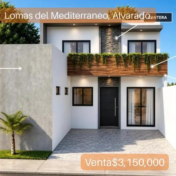 Venta casa Lomas del Mediterráneo con Recamraa en Planta baja.