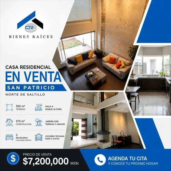 CASA EN VENTA EN RESIDENCIAL SAN PATRICIO