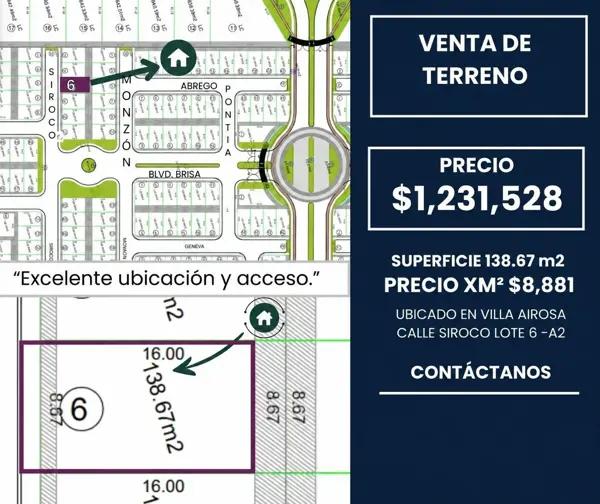 VENTA DE TERRENO EN VILLA AIROSA, PACHUCA