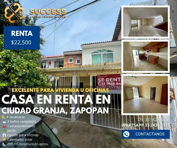 Casa en Renta – Ciudad Granja, Zapopan