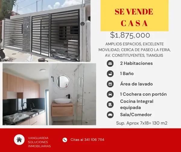 Casa Remodelada en VENTA, Ciudad Guzmán, Jalisco