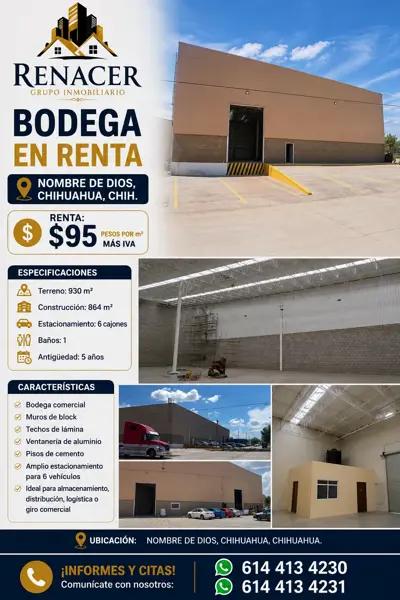 Bodega en venta en Zona Industrial Nombre de Dios, Chihuahua, Chihuahua