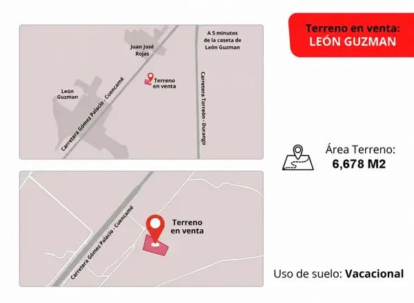 Terreno en venta en León Guzmán, Lerdo, Durango