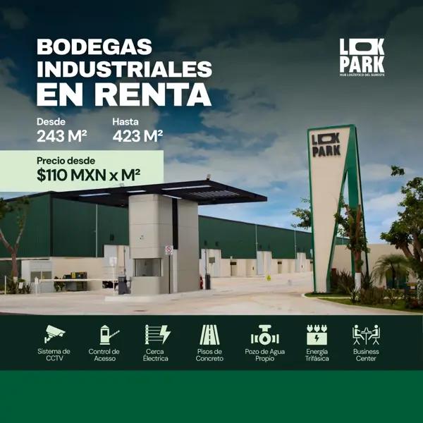 Bodega Industrial(B) en Renta en Lok Park, Sobre la Carret. Mérida - Cancún
