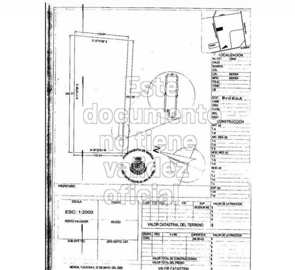 Terreno en venta de 26,029 m² en Mérida | Uso Bodega