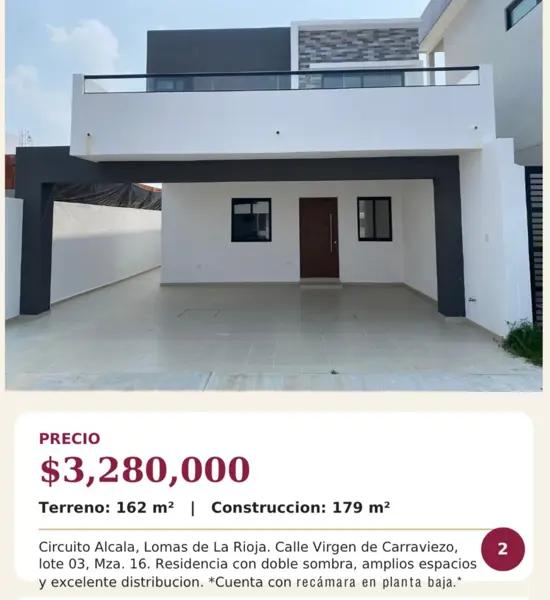 Casa en venta en Lomas de la Rioja, Alvarado, Veracruz de Ignacio de la Llave