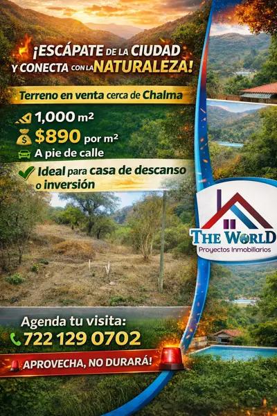 Terreno en venta cerca de Chalma
