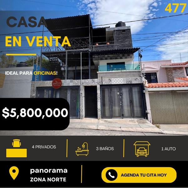 Casa Comercial en Venta en Panorama, León - Ideal para Oficina